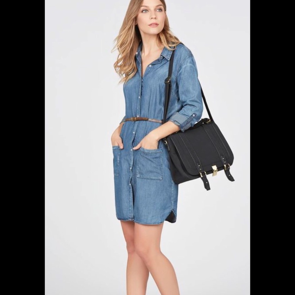 JustFab Pocket Chambray Dress