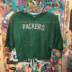 VINTAGE PACKERS MESH CROP TOP