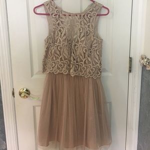 Gold shimmer/lace dress