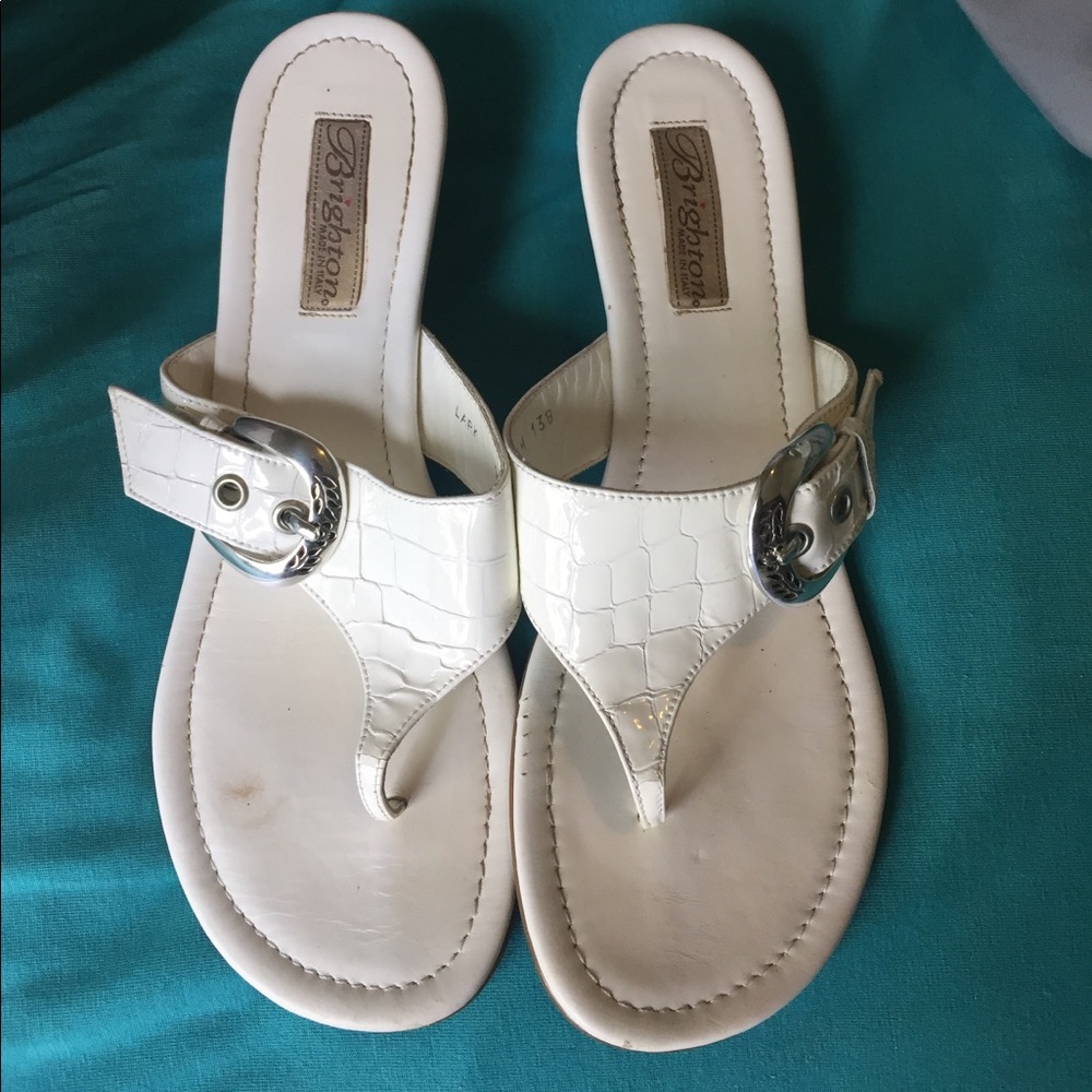 White sandals size 9