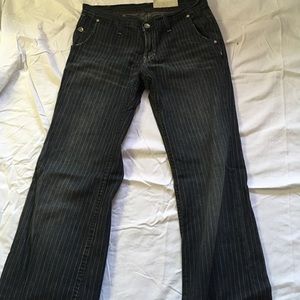 Pinstripe jeans