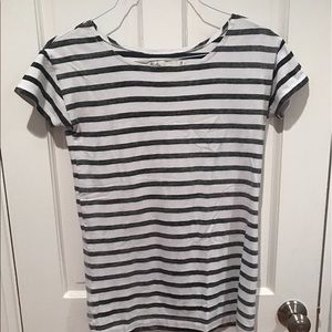 Madewell short sleeve striped tshirt black white