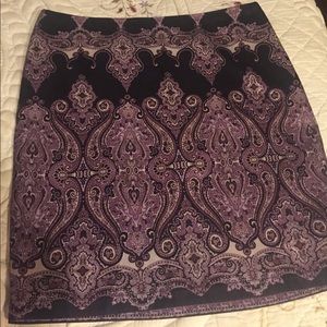 Black and purple 20 inch fully lined skirt