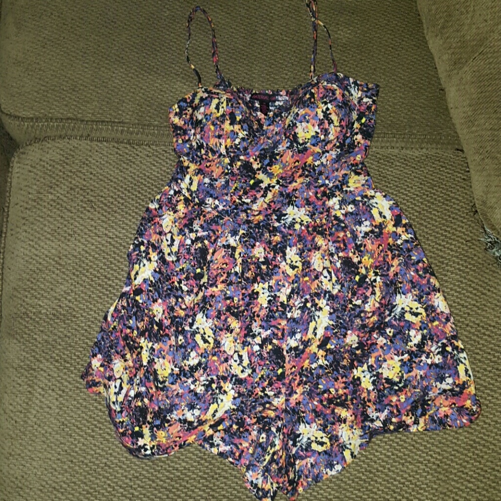 EUC Multi-colored Romper!!