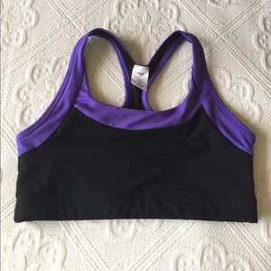 GAP / GapFit - Black & Purple Racerback Sports Bra