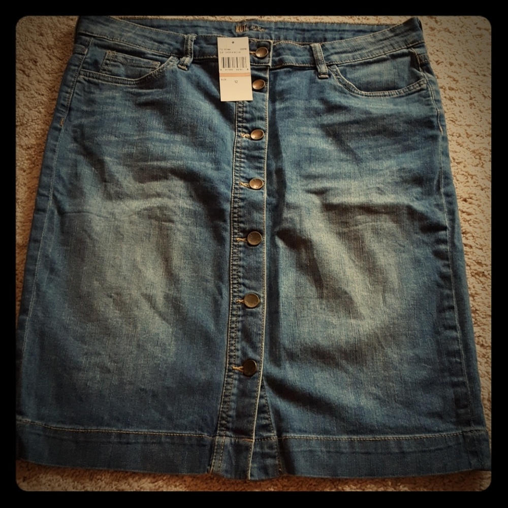 KUT FROM THE KLOTH DENIM SKIRT 12