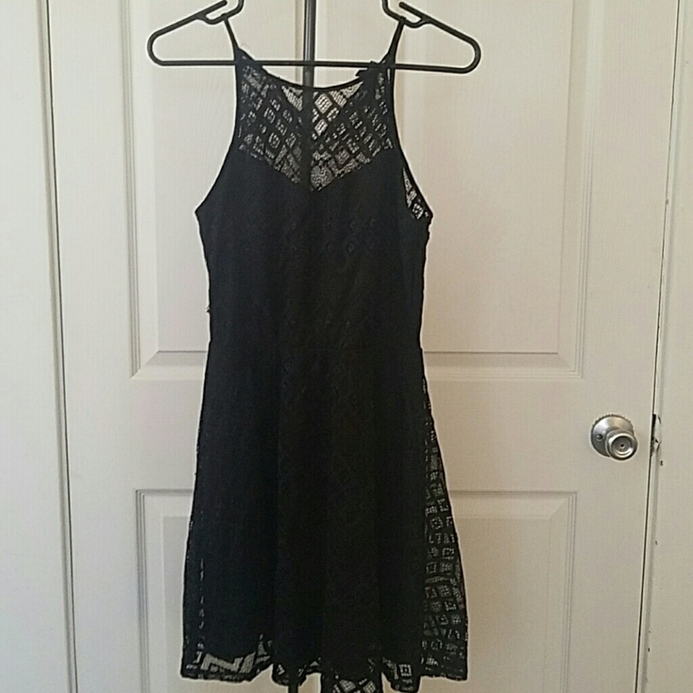 Black Lace Mini Dress