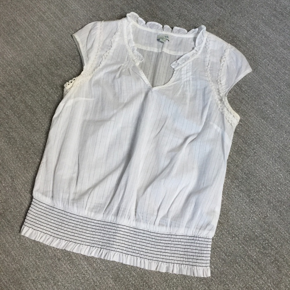 Anthropologie Cap Sleeve Shirt
