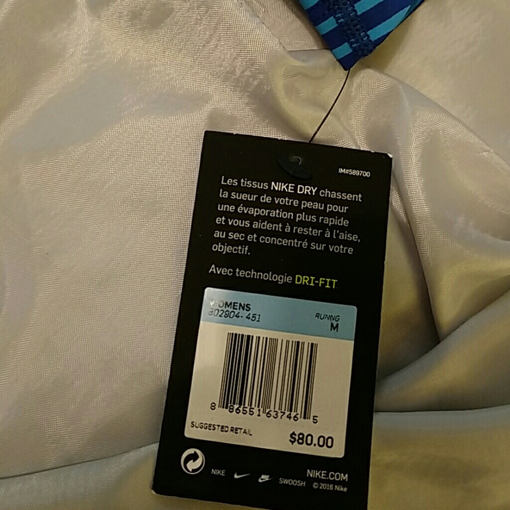 Hold ize L Nike womens power running tank NWT blue - Picture 3 of 6