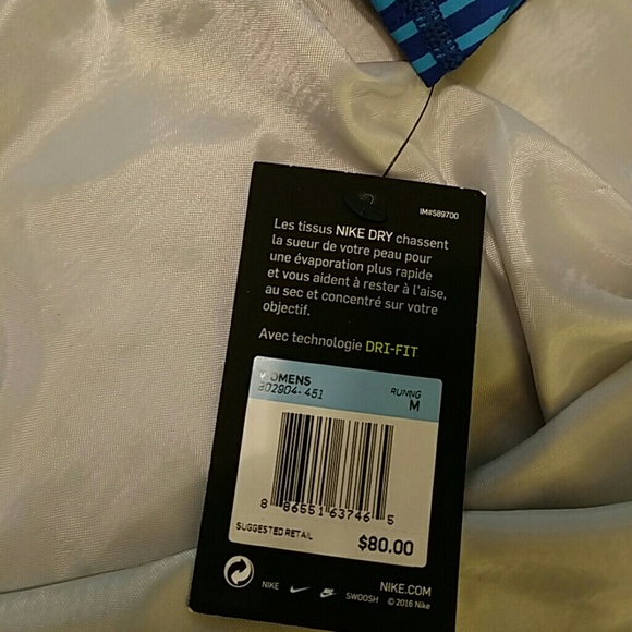 Hold ize L Nike womens power running tank NWT blue - Picture 3 of 6