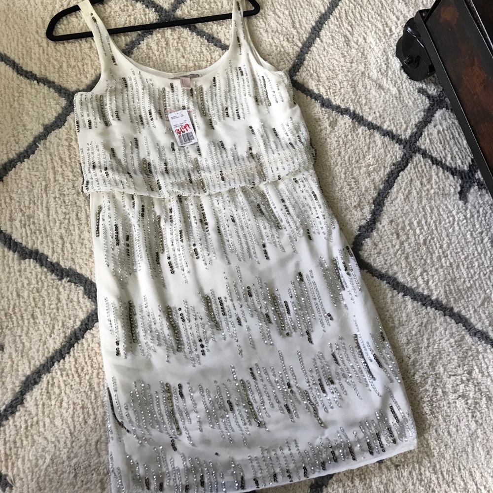 Forever 21 sequin white dress