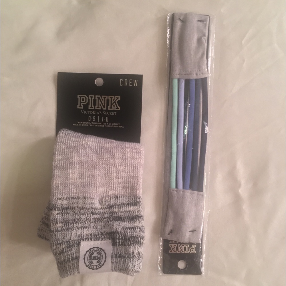 PINK crew socks