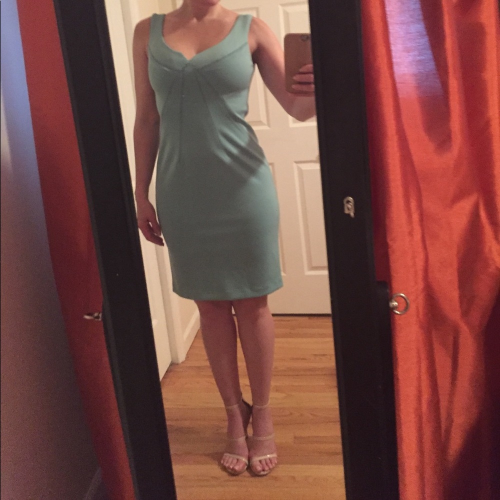 Mint green tea knee length tea dress