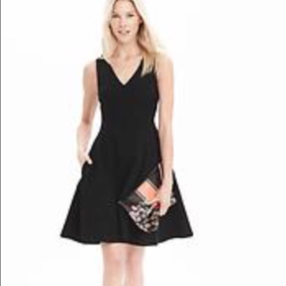 banana republic black dress
