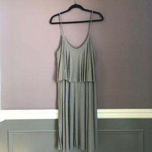 Slouchy Gray Midi Dress