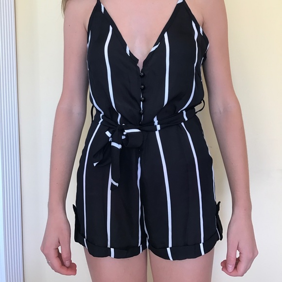 Pants - Striped Romper