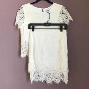 White Lace 2 Piece Skirt Set Brand New