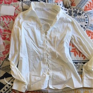 Anne Fontaine Lace Up Shirt