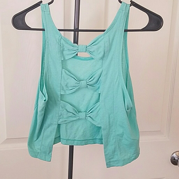 Teal tank with bows in the back - Picture 2 of 2