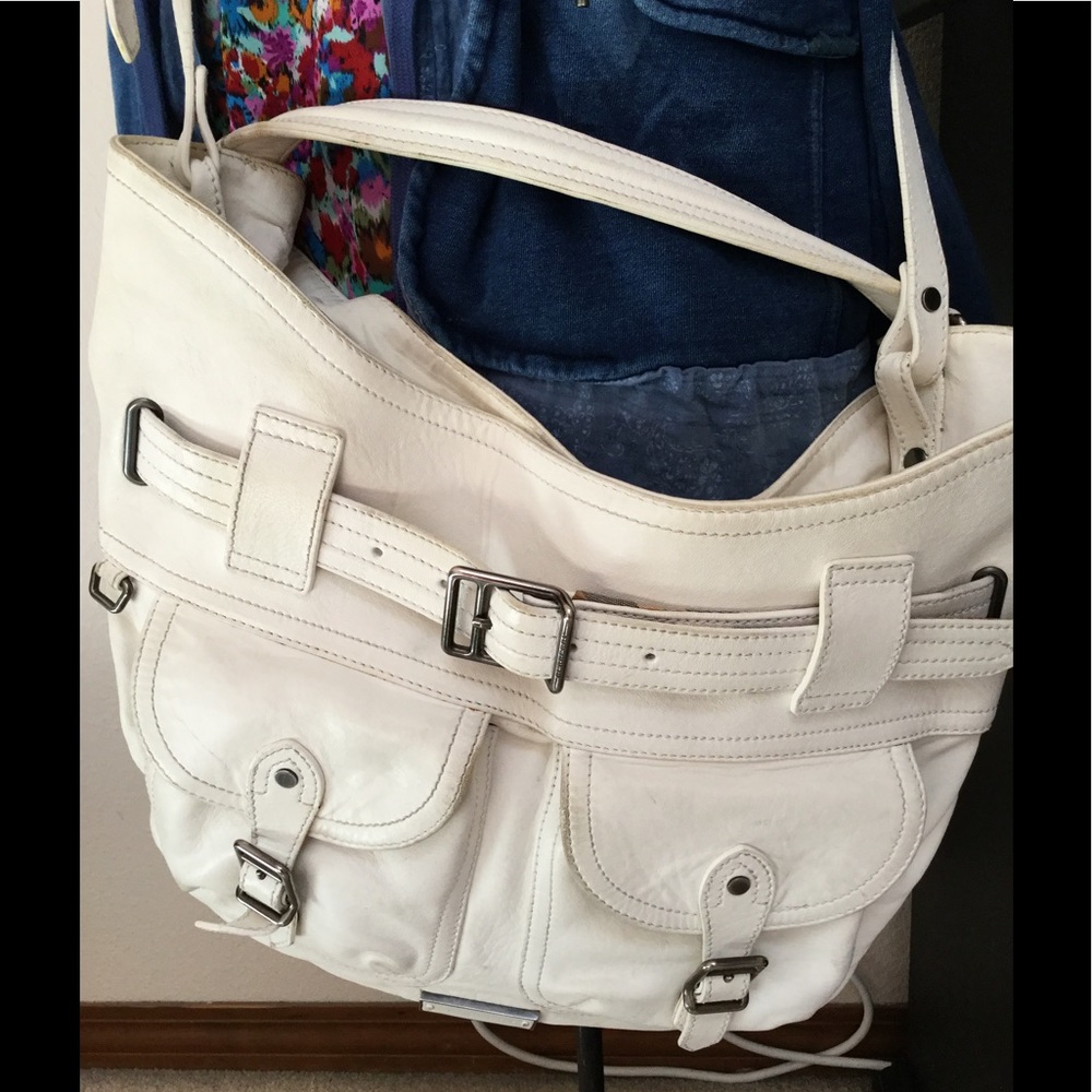 Authentic Burberry White Cross Body Handbag-Used - Picture 8 of 8