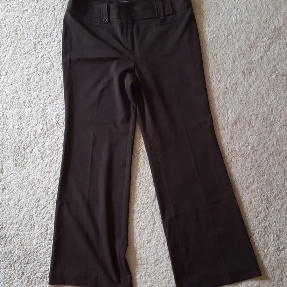 ANN TAYLOR Modern Dark Brown Dress Pants 14