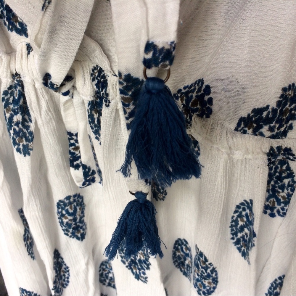 Kimono BoHo hippie gypsy floral tie waste top - Picture 4 of 7