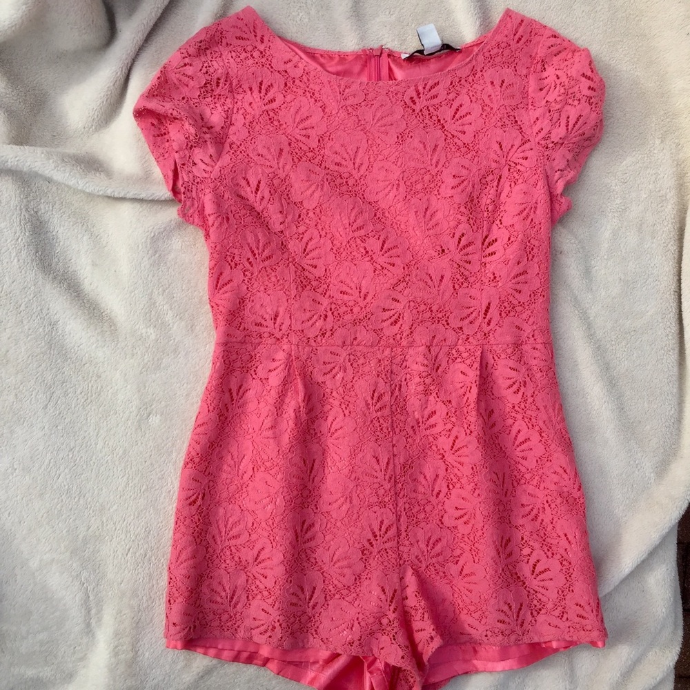 Lacy Pink Forever 21 Romper