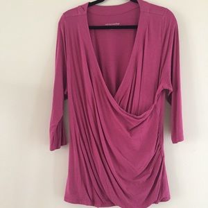 Dark Pink ¾ Sleeve Top