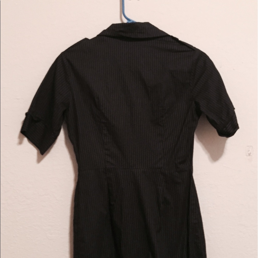 SOLD Black Pinstripe Dress - Picture 6 of 6