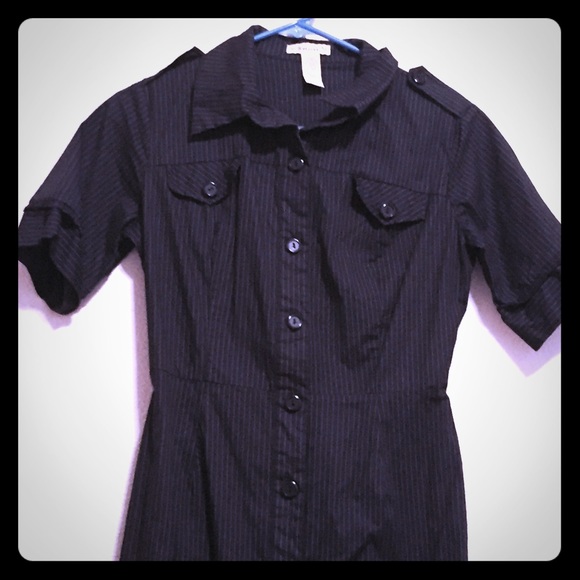 Dresses & Skirts - SOLD Black Pinstripe Dress