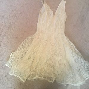 lacey white casual dress