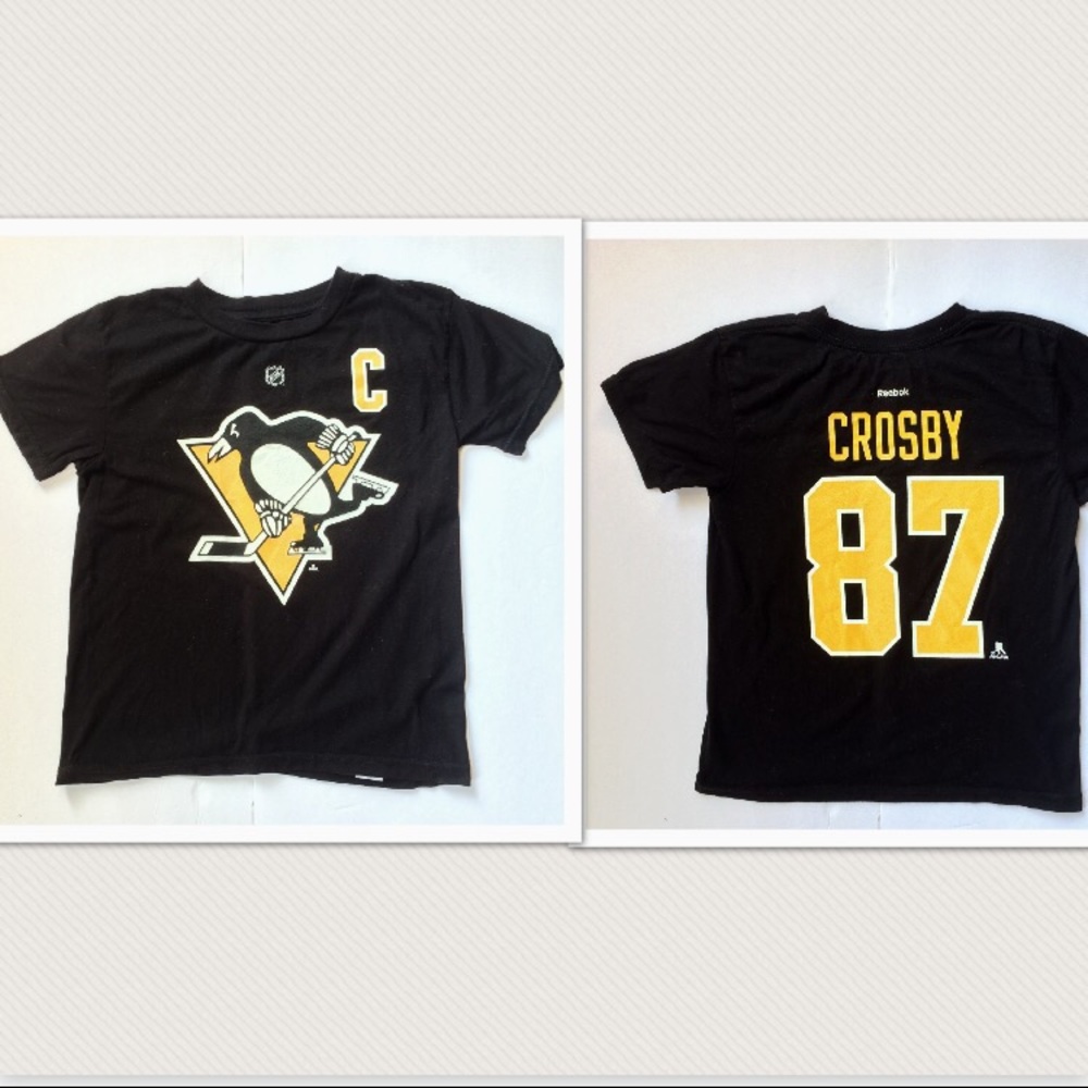 Kids Unisex Pittsburgh Penguins Reebok Shirt.