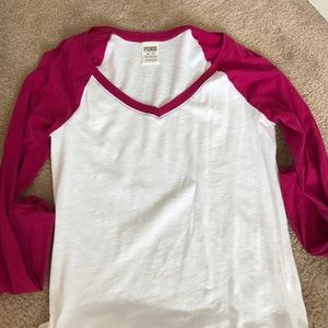 VS pink baseball tee