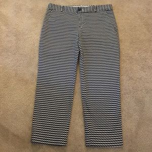 Banana Republic Black & White Print Cropped Pant