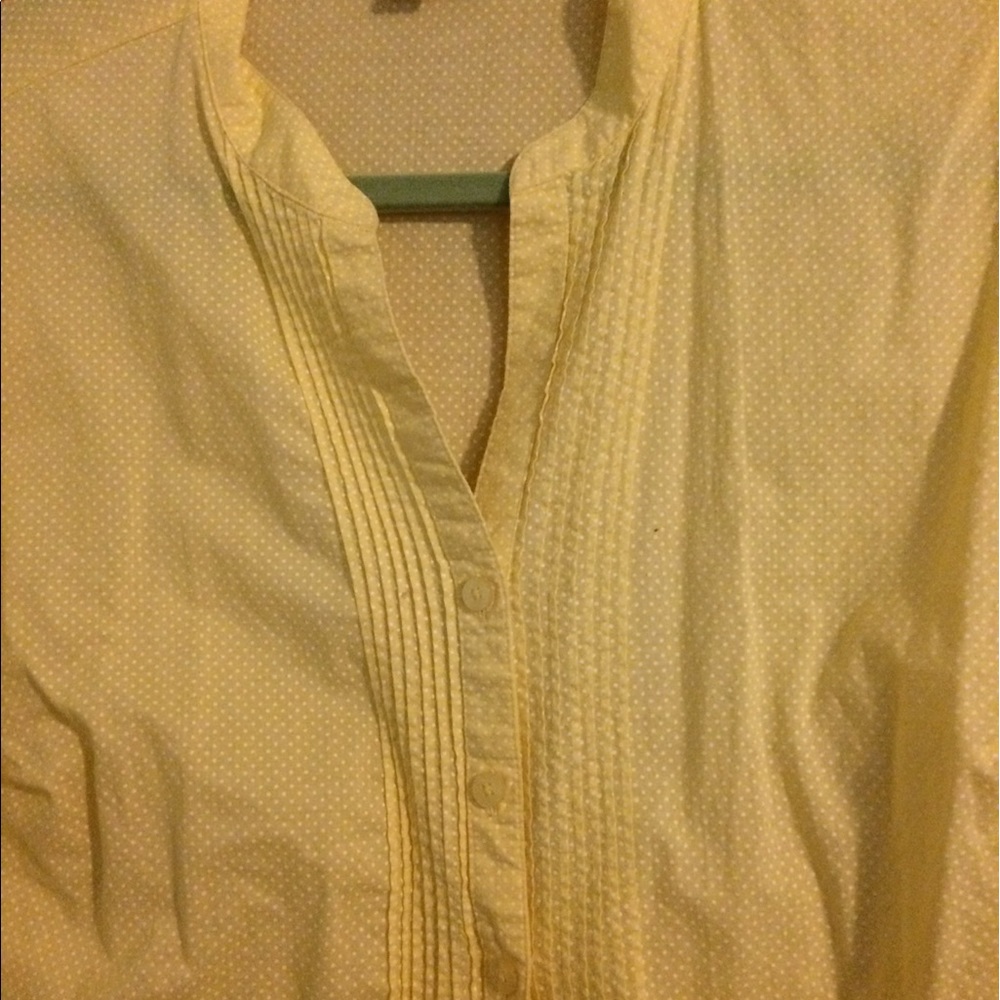 ON HOLD Collarless button down shirt