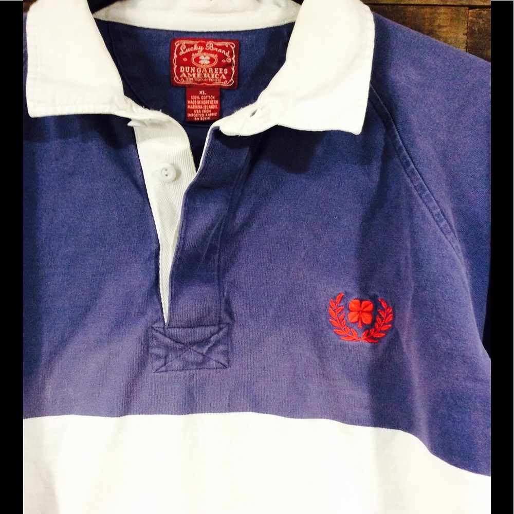 Vintage. Long sleeve, polo. LUCKY BRAND - Picture 2 of 3