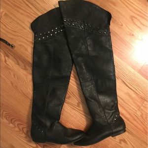MIA over the knee studded boots