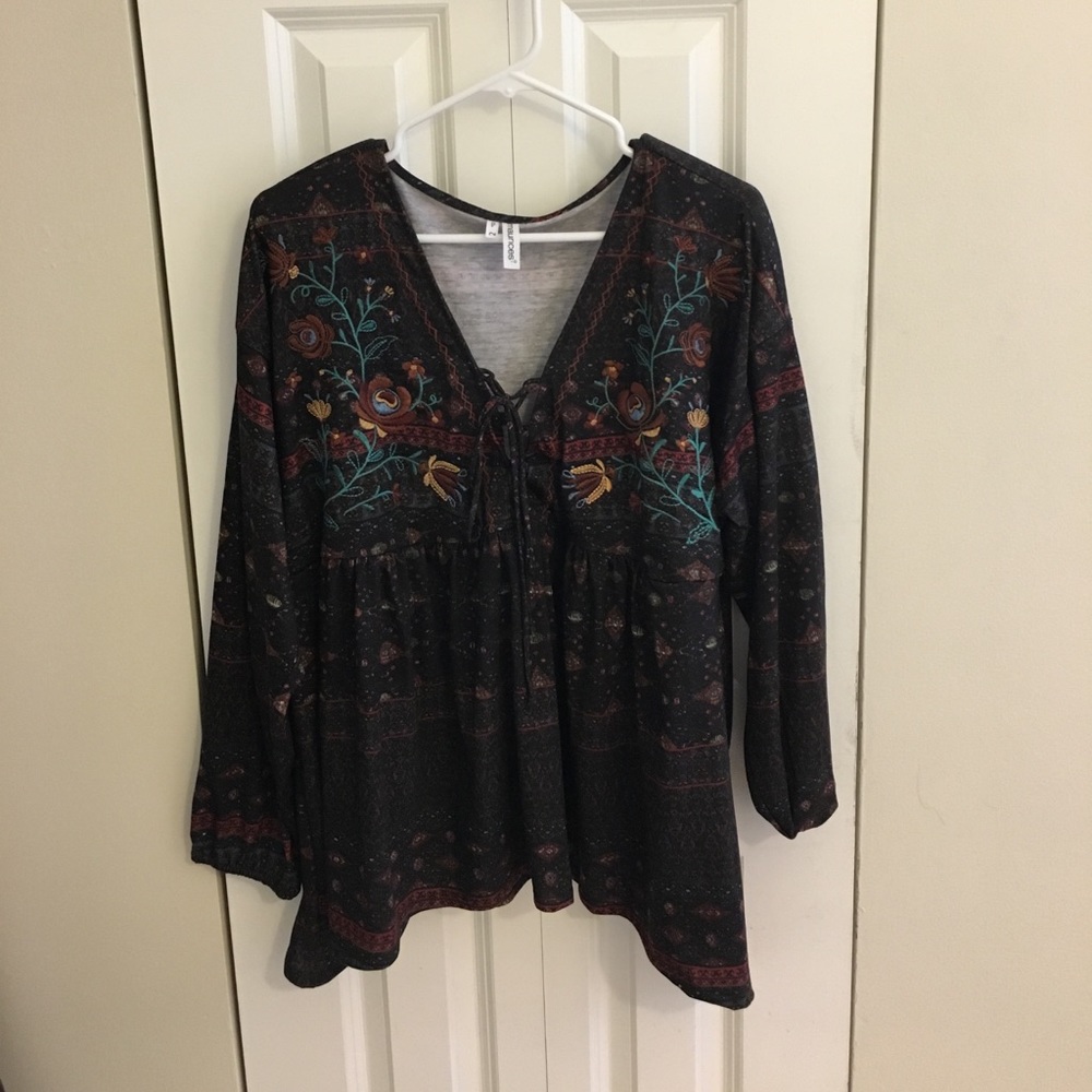 Patterned Long Sleeve Shirt