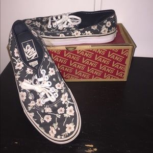 Black and floral vans