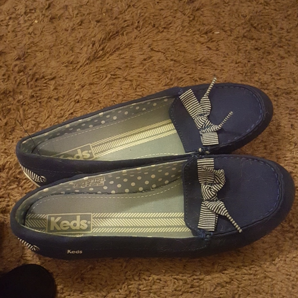 Blue striped shoes