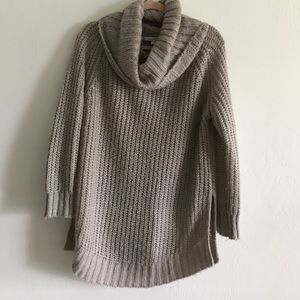 Gray Cowl Neck Sweater