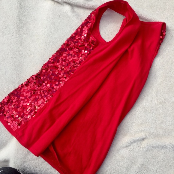 Red sequined LOFT Tank Top - Picture 4 of 4