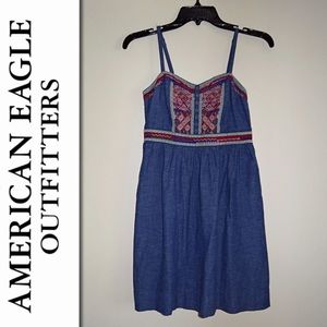 American Eagle Embroidered Mini Dress