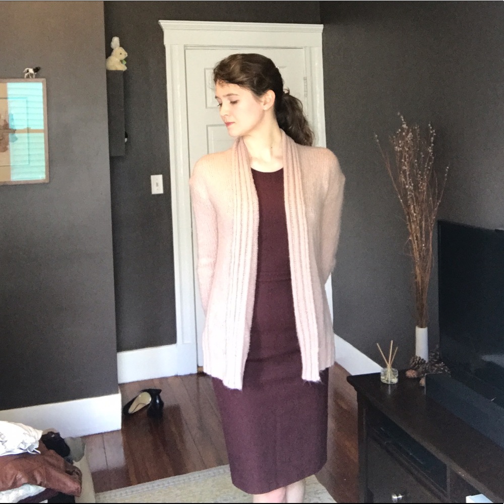 Dusty Rose Knit Tunic Shrug