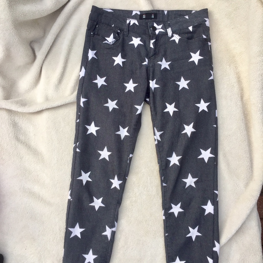 Black Forever 21 Size 28 Star Jeans
