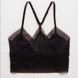 New Black lace & mesh Bralette from American Eagle