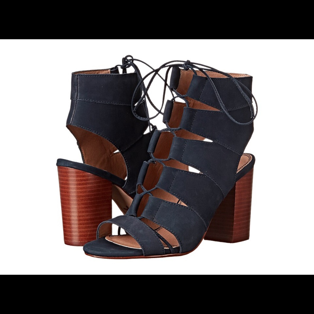 Splendid Lace Up Open Toe Heel