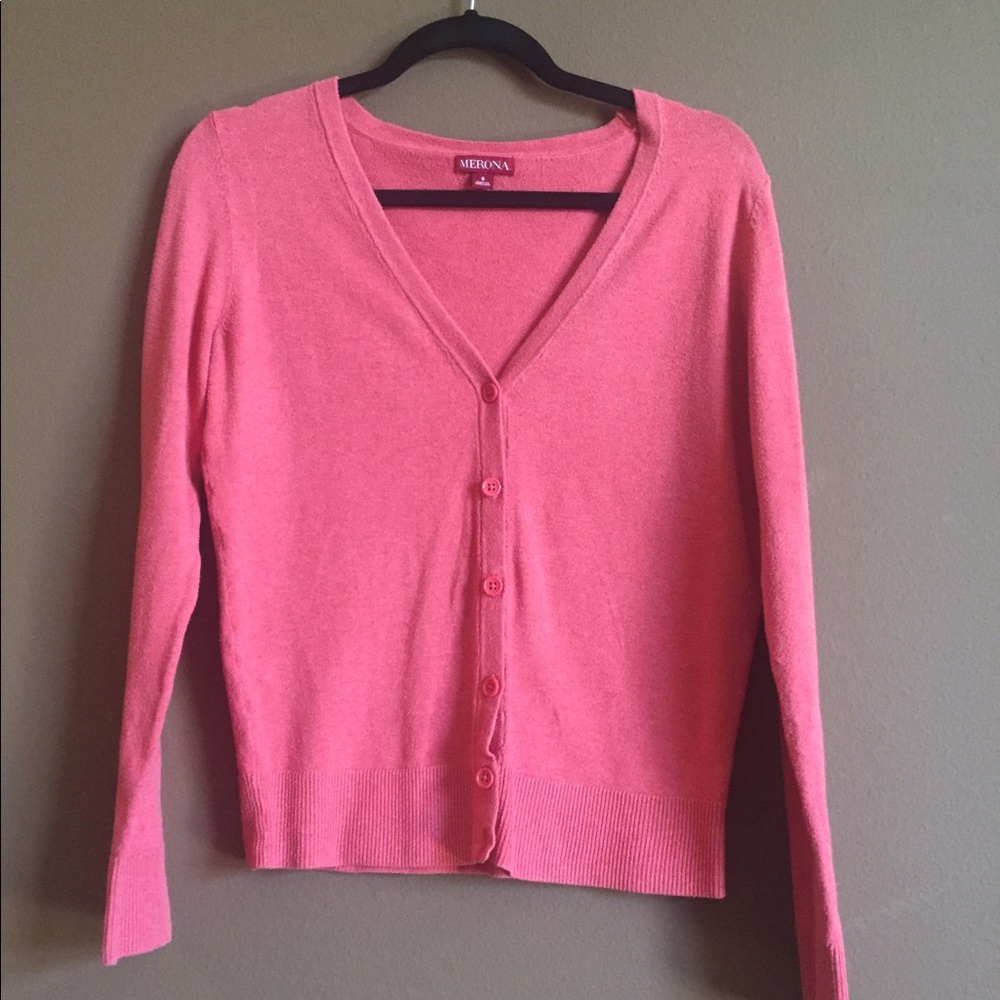 Coral cardigan