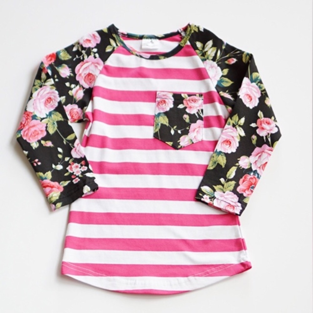 Flowers and stripes top - Picture 2 of 8