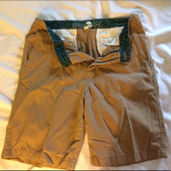 Flat Front Khaki Shorts - Picture 2 of 3